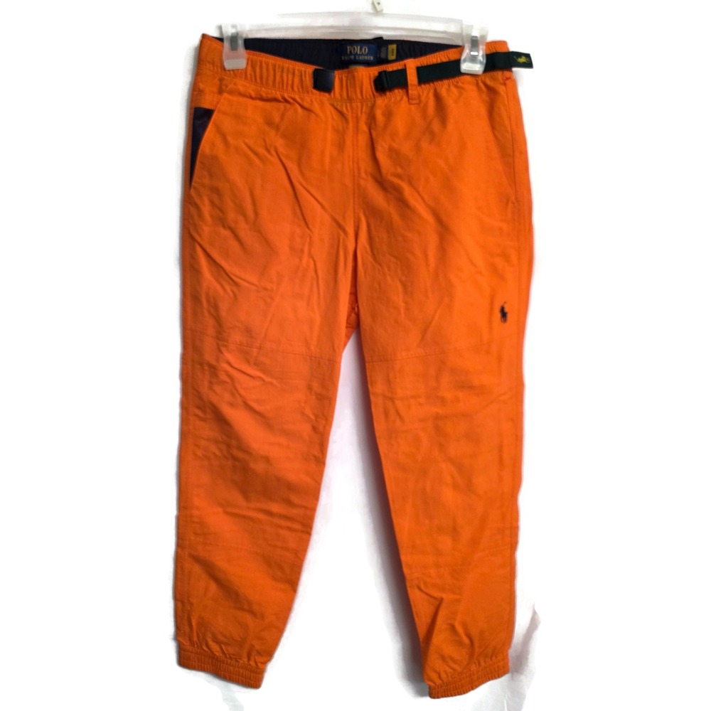 Polo Ralph Lauren Mens Classic Tapered Fit Hiking Pant Orange Jogger Small